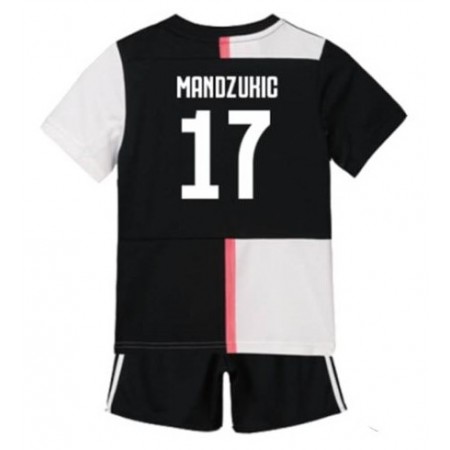 Billiga Fotbollströjor Juventus Mario Mandzukic 17 Barn Hemma tröja 2019/20 Kortärmad